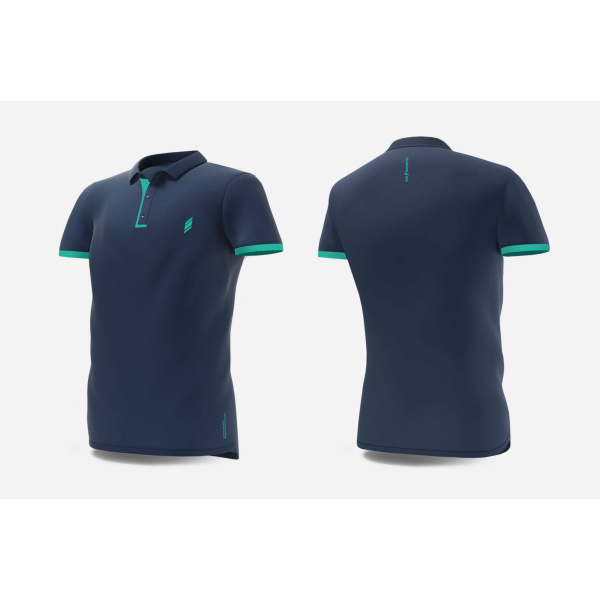 Performance Polo Navy/Turquoise