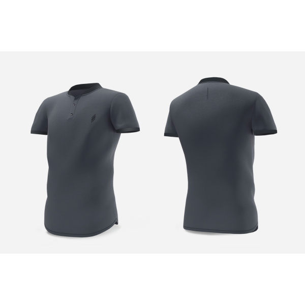 Performance Henley Dark Grey/Black