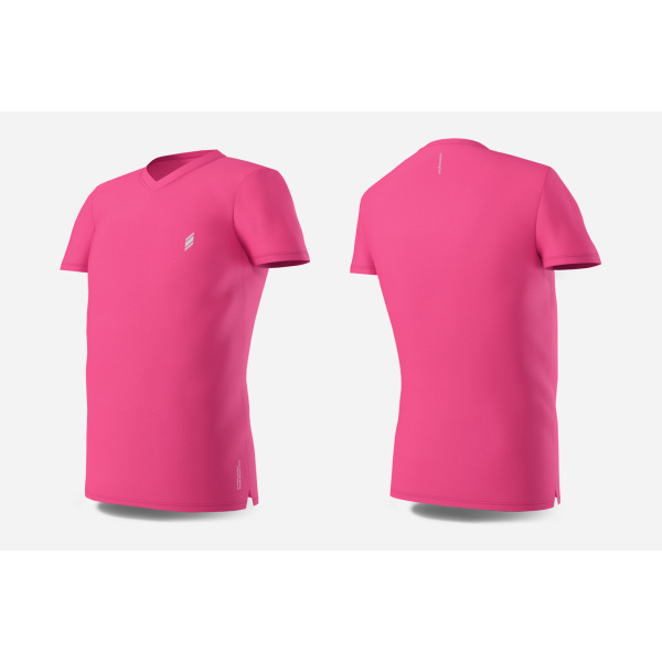 Performance V-neck Pink/Grey